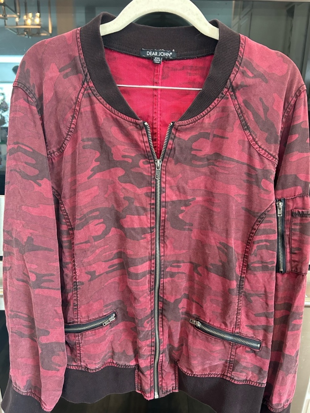 Dear John Camo Bomber Jacket size XXL slight wear GUC baddie goth